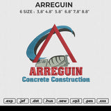 ARREGUIN Embroidery File 6 size