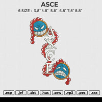 ASCE Embroidery File 6 size