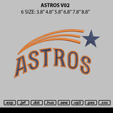 Astros V02 Embroidery File 6 sizes