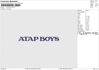 ATAP BOY Embroidery File 6 size