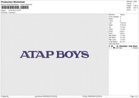 ATAP BOY Embroidery File 6 size