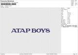 ATAP BOY Embroidery File 6 size