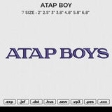 ATAP BOY Embroidery File 6 size