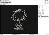 ATHENS 2004 Embroidery File 6 size