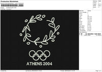 ATHENS 2004 Embroidery File 6 size