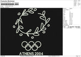 ATHENS 2004 Embroidery File 6 size