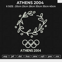 ATHENS 2004 Embroidery File 6 size