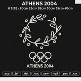 ATHENS 2004 Embroidery File 6 size