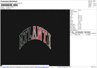 ATLANTA Embroidery File 6 size