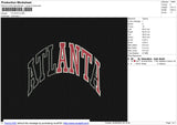 ATLANTA Embroidery File 6 size