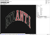 ATLANTA Embroidery File 6 size