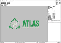 Atlastext Embroidery File 6 sizes