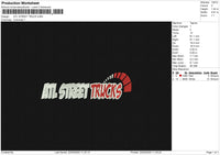 ATL STREET TRUCK Embroidery File 6 size