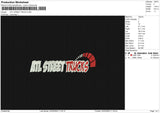 ATL STREET TRUCK Embroidery File 6 size