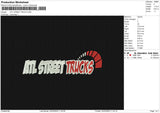 ATL STREET TRUCK Embroidery File 6 size