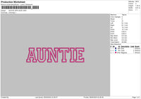 Auntie App Embroidery File 6 sizes