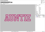 Auntie App Embroidery File 6 sizes