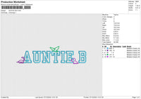 AUNTIE B v2 Embroidery File 6 sizes