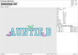 AUNTIE B v2 Embroidery File 6 sizes
