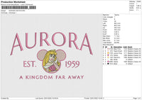 AURORA 220125 Embroidery File 6 size