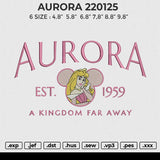 AURORA 220125 Embroidery File 6 size