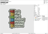 AUTISM Embroidery File 6 size