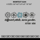 Momtext 0204 Embroidery File 6 sizes