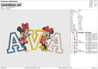 AVA MINNIE Embroidery File 6 size