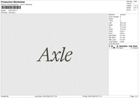 AXLETEXT Embroidery File 6 size