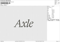 AXLETEXT Embroidery File 6 size