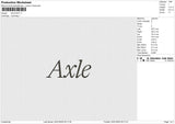 AXLETEXT Embroidery File 6 size