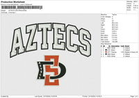 AZTECS Embroidery File 6 size