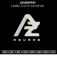 Azuaretext Embroidery File 6 sizes