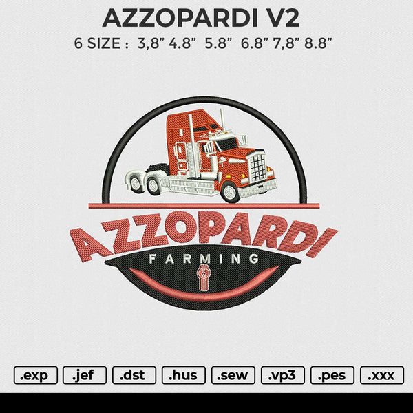 AZZOPARDI V2 Embroidery File 6 size