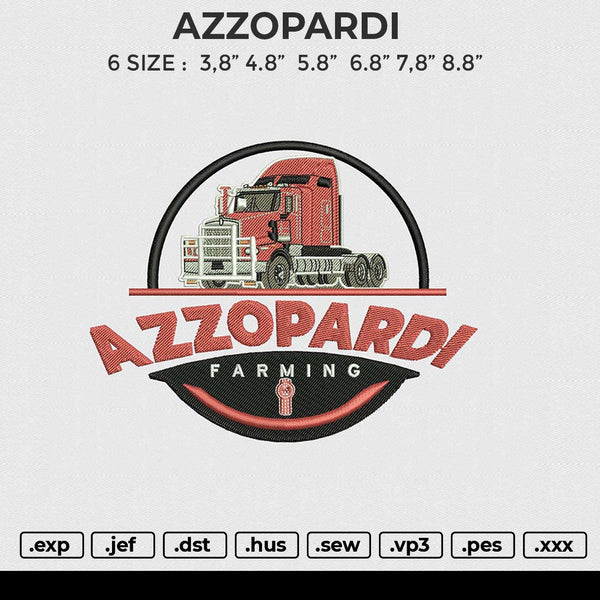 AZZOPARDI Embroidery File 6 size