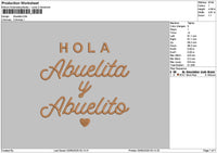 Abuelitatext Embroidery File 6 sizes