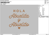 Abuelitatext Embroidery File 6 sizes