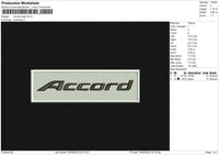 Accord logo Embroidery File 6 size