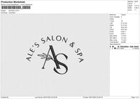 Ale Salon Embroidery File 6 size