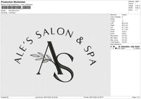 Ale Salon Embroidery File 6 size