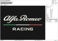Alfa Romeo Embroidery File 6 size