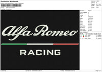 Alfa Romeo Embroidery File 6 size