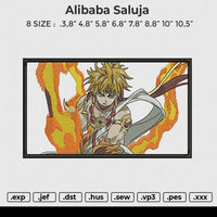 Alibaba Saluja Embroidery File 6 size