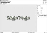 AlignYoga Embroidery File 6 size