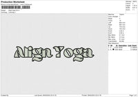 AlignYoga Embroidery File 6 size