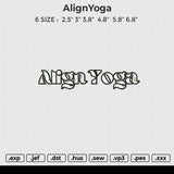 AlignYoga Embroidery File 6 size