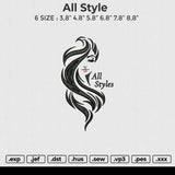 All Style Embroidery File 6 size