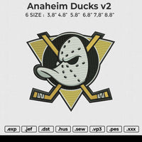 Anaheim Ducks v2 Embroidery