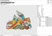 Anime eQUIPMENT Embroidery File 6 size