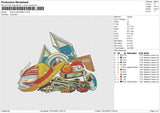 Anime eQUIPMENT Embroidery File 6 size